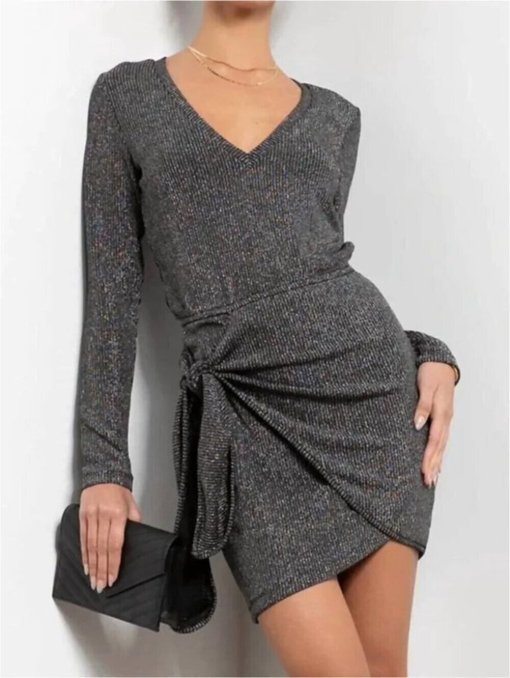 Anthropology Sparkle Jamilyn Wrap Dress by Tart Collections New Large $174